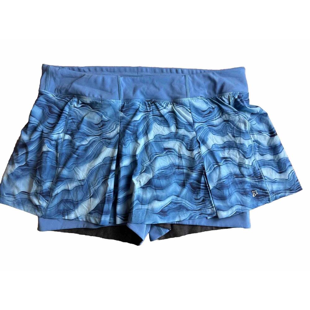 Skirt Sports Blue Wave Skort With Pleats And Pockets Skirt XXL